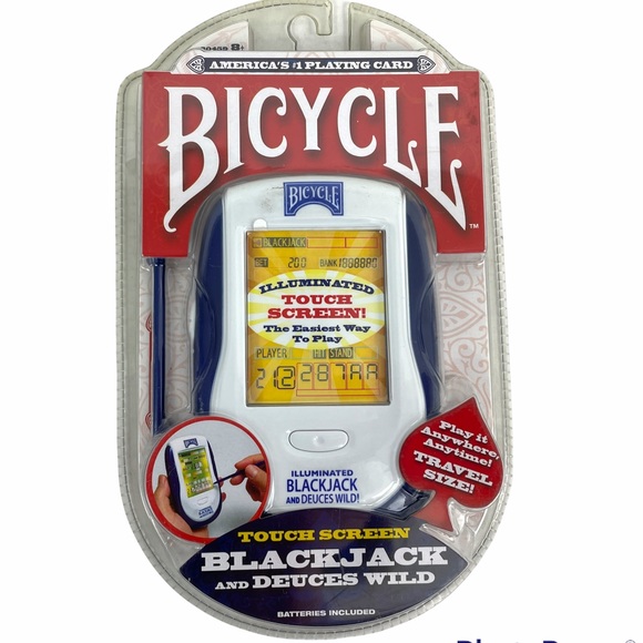 Bicycle Illuminated Black Jack & Deuces Wild Touch Screen Hand Held Game Sealed - Picture 2 of 7